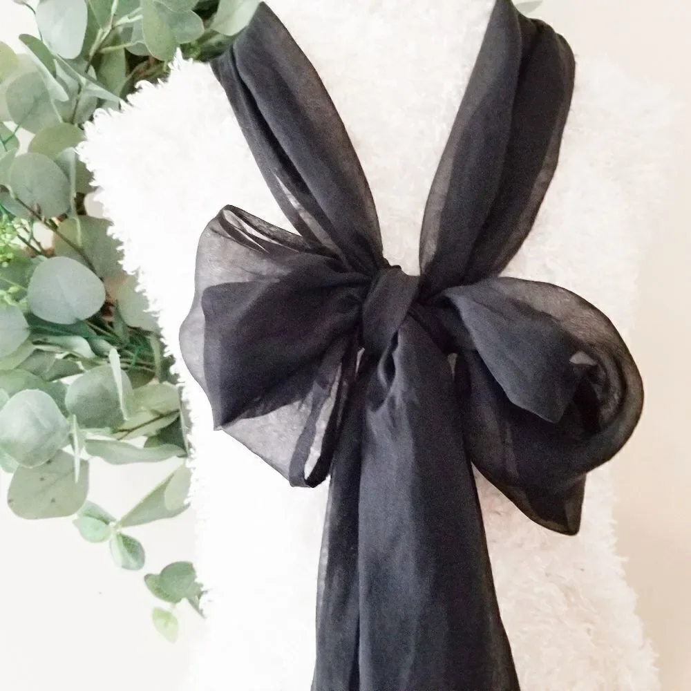Black scarf sheer - Picture 2 of 3